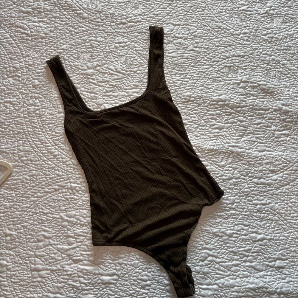 Lulus Green Ribbed Bodysuit